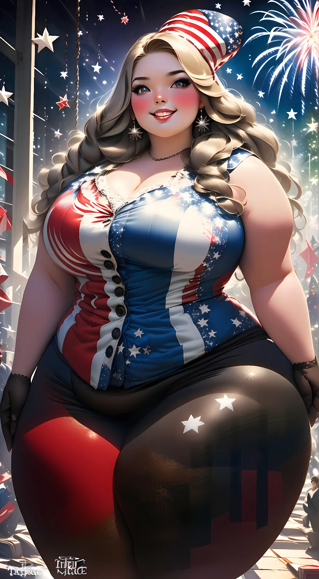 ai character: Miss Liberty background