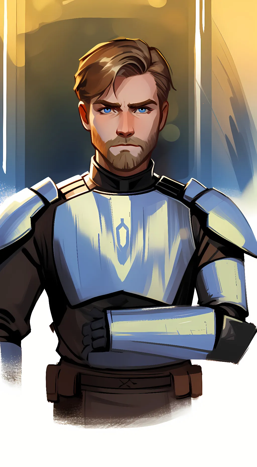 ai character: Obi-wan  background