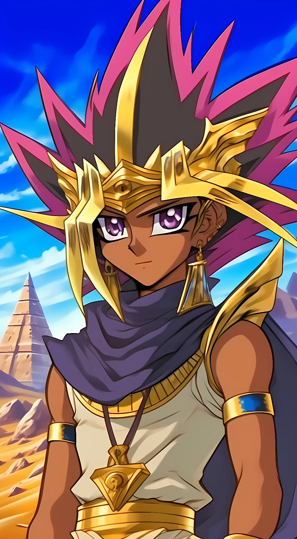 ai character: Pharaoh Atem  background