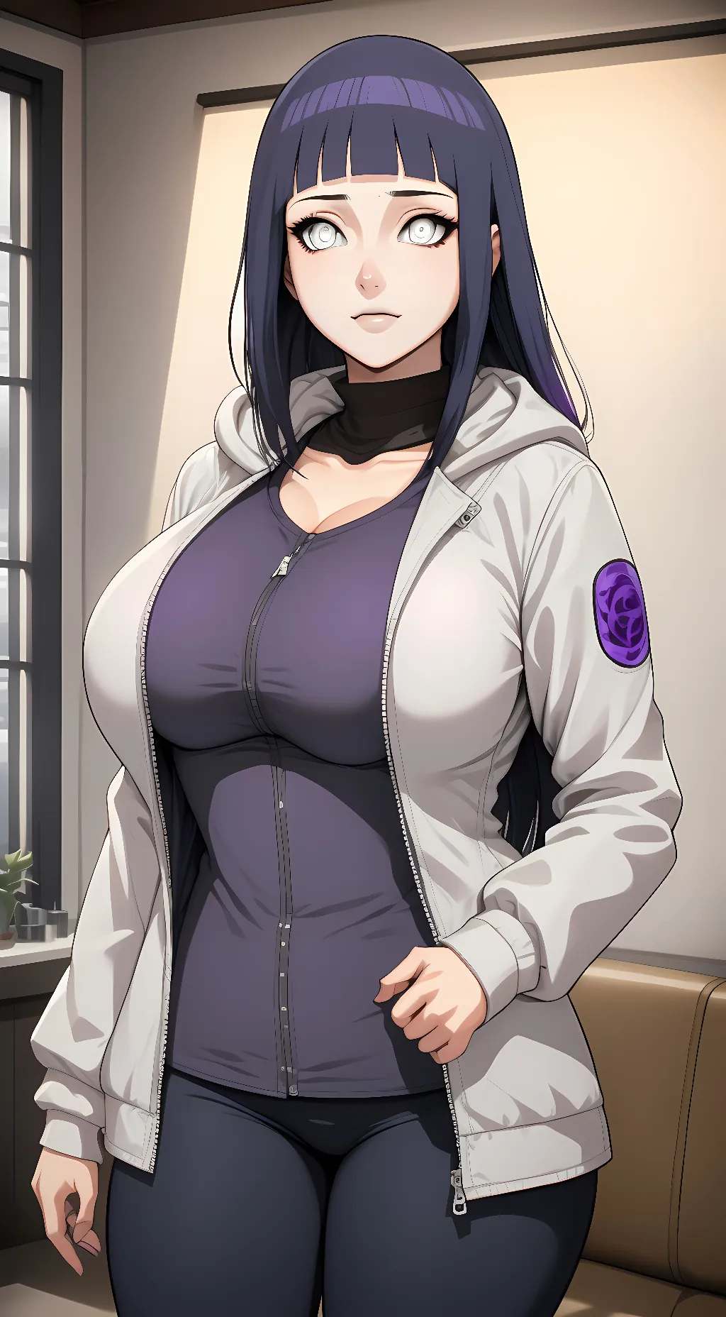 ai character: Hinata Hyuuga background