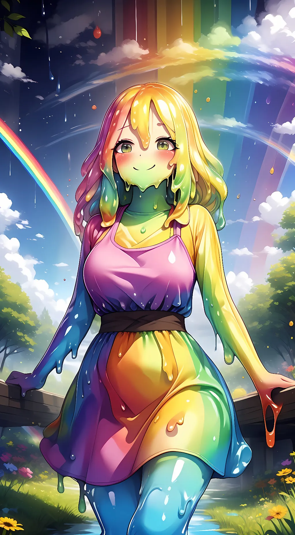 ai character: Uni the Slime background