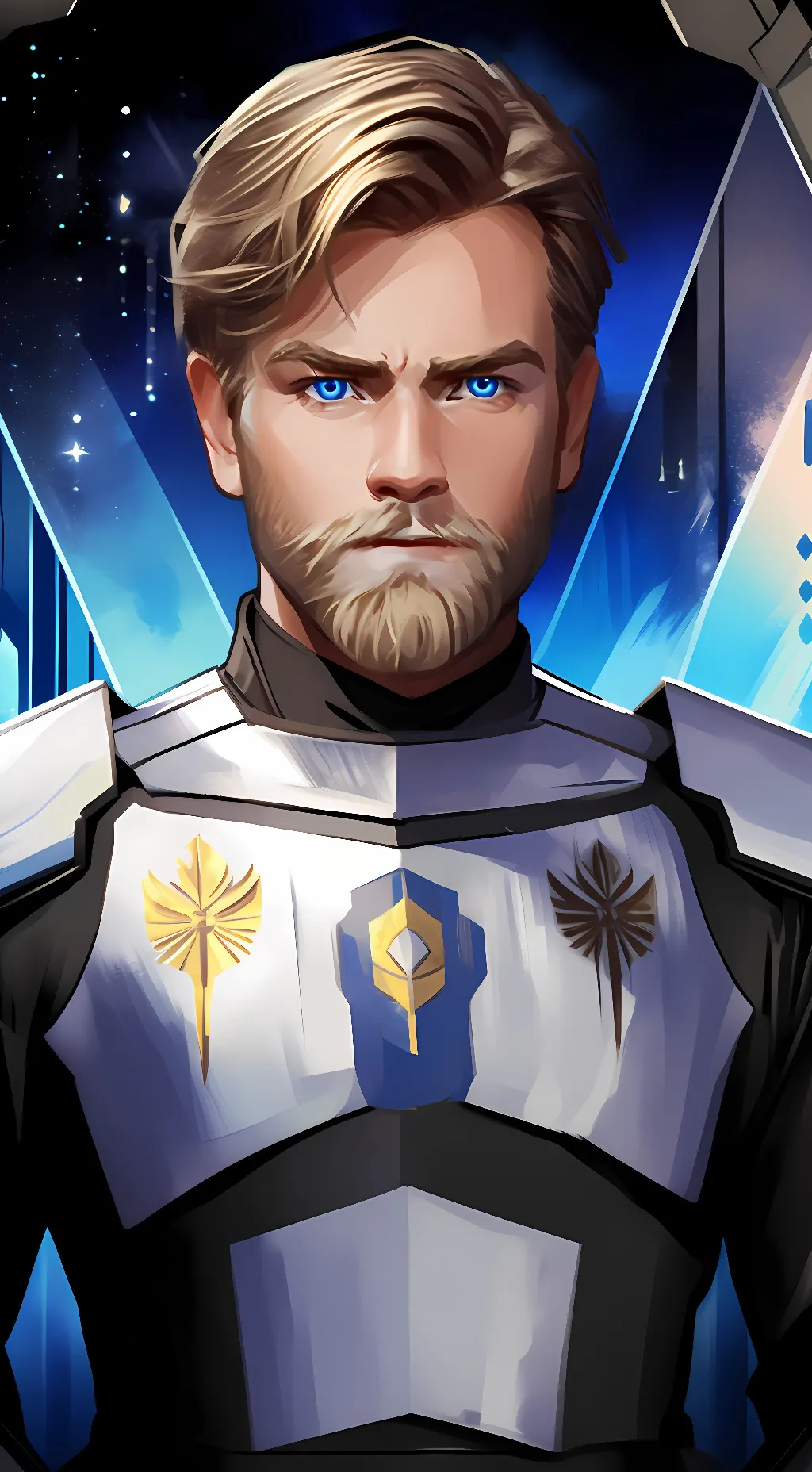 ai character: Obi-wan  background
