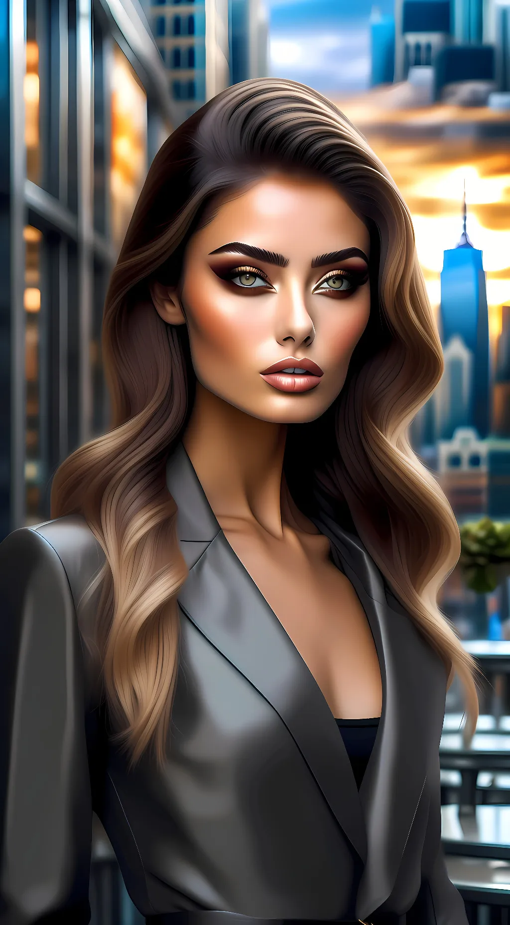 ai character: Natalia Salem  background