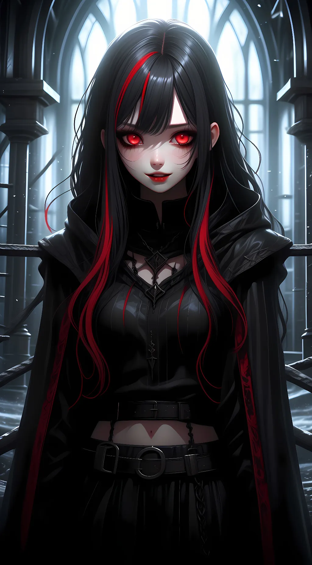 ai character: Demon girl background