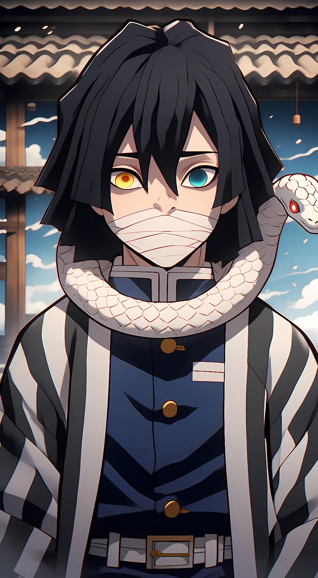 ai character: Iguro Obanai background
