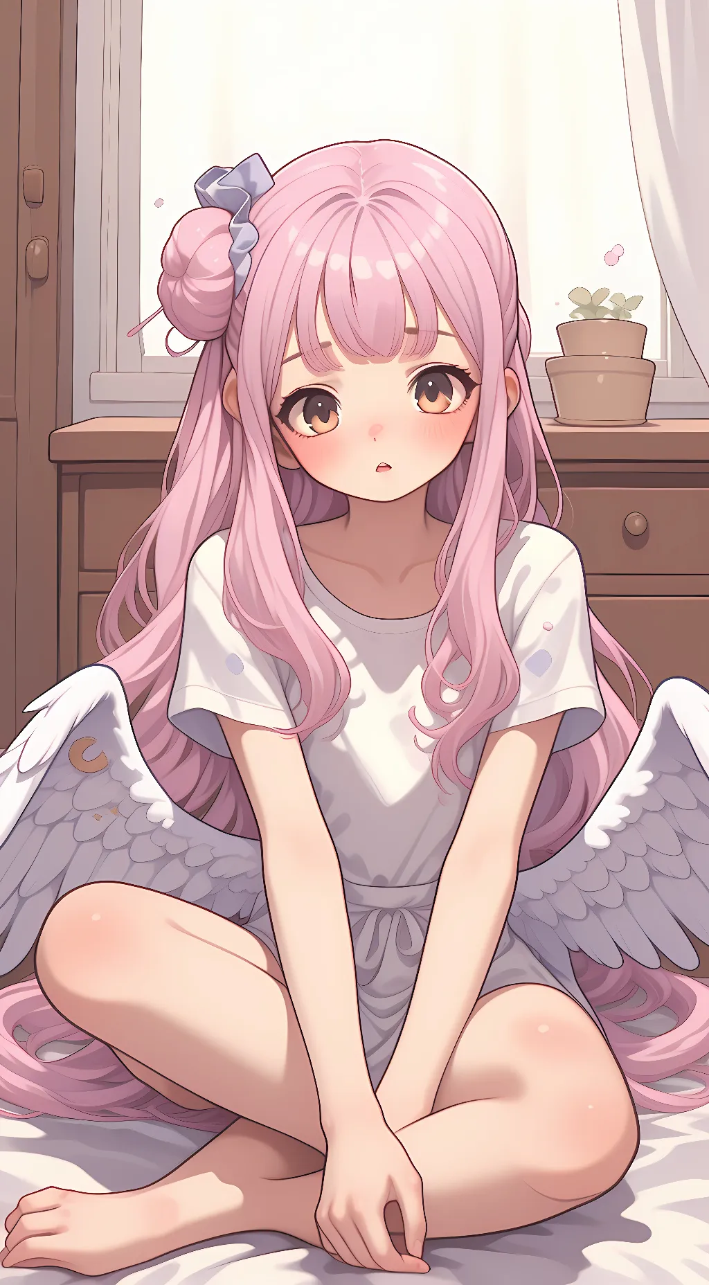 ai character: Angel  background