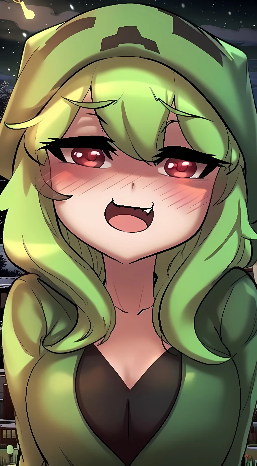 ai character: Creeper-Chan  background