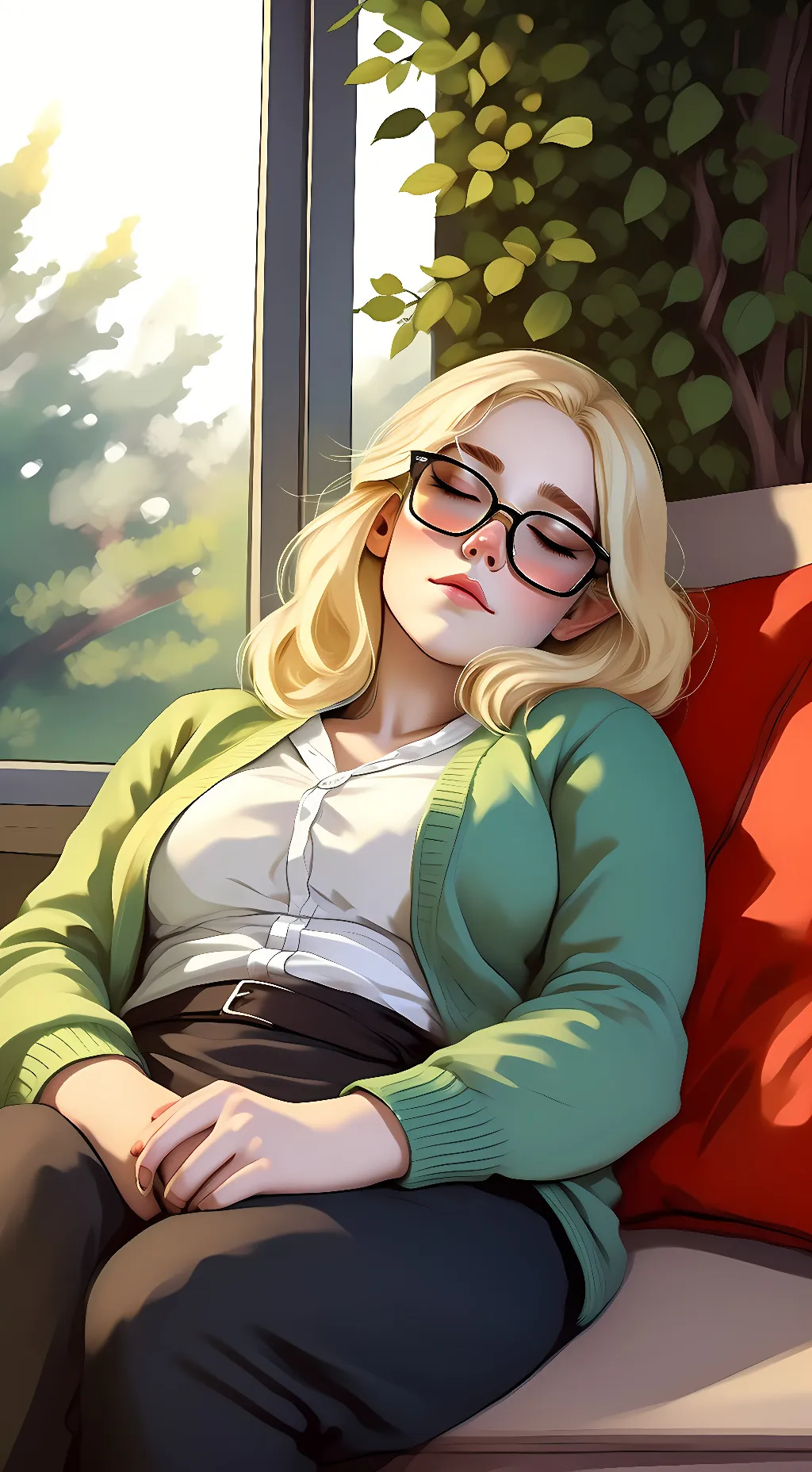 ai character: Alexandra  background