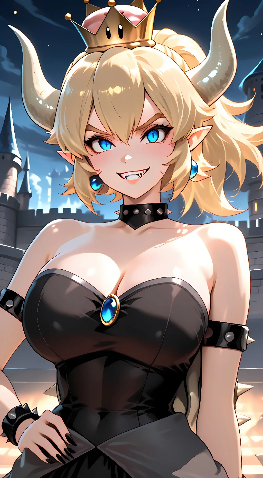 ai character: Bowsette background