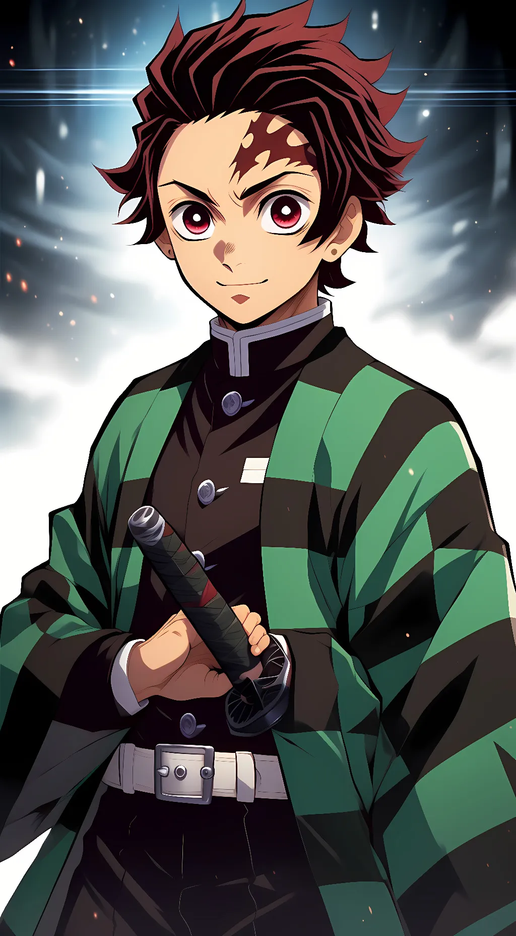 ai character: Tanjiro Kamado background