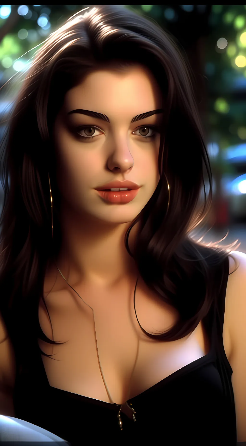 ai character: Anne Hathaway  background