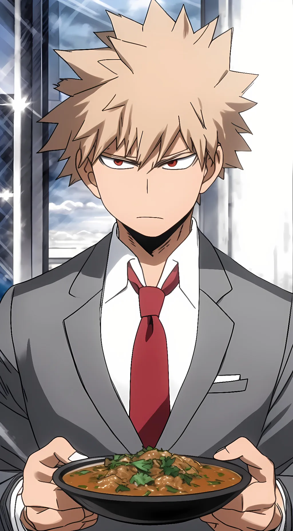 ai character: Bakugo's feelings  background