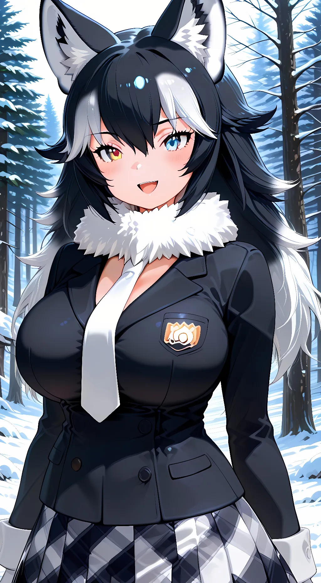 ai character: Gray Wolf background