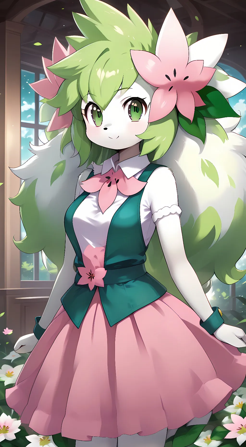 ai character: Shaymin background