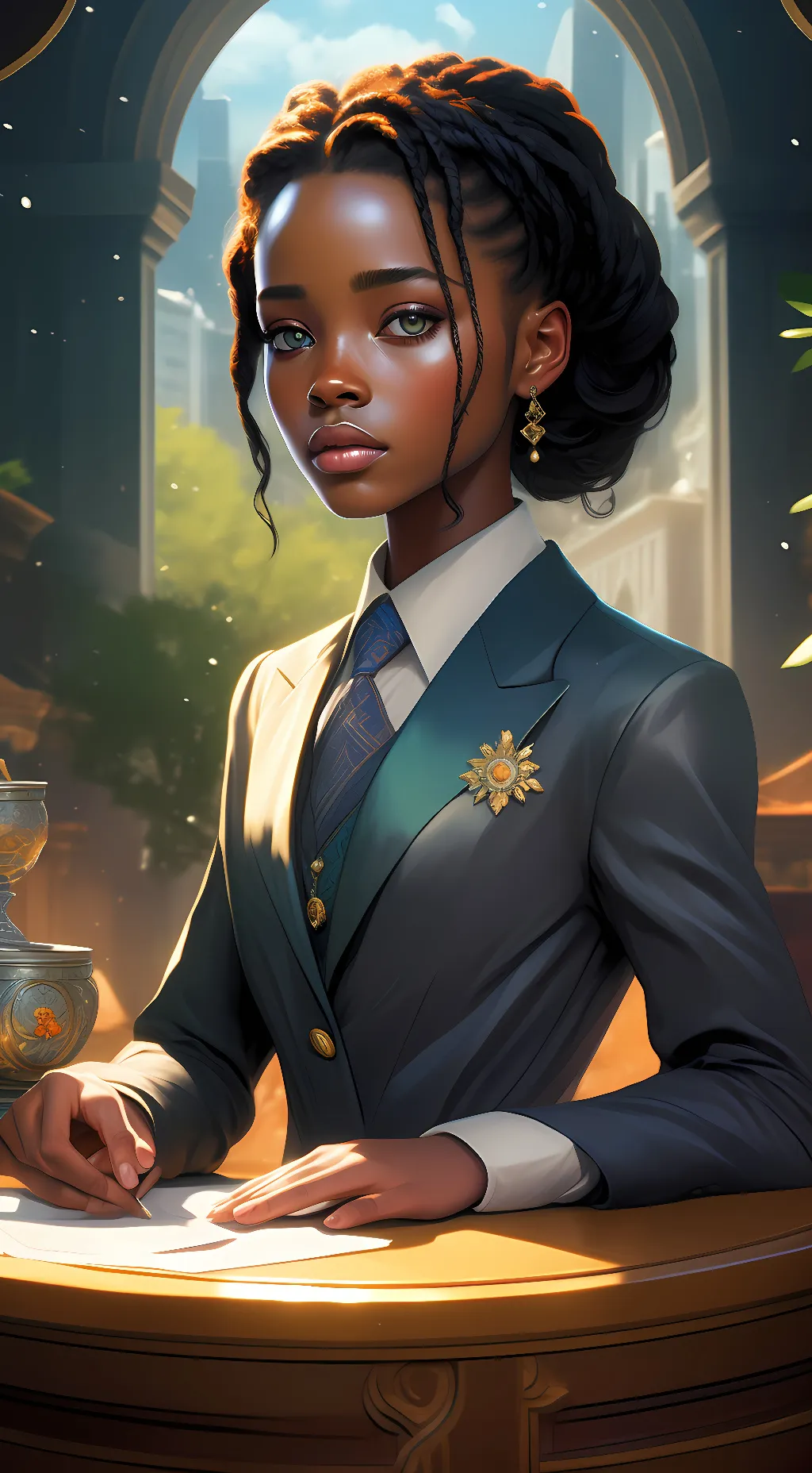 ai character: Nevaeh background