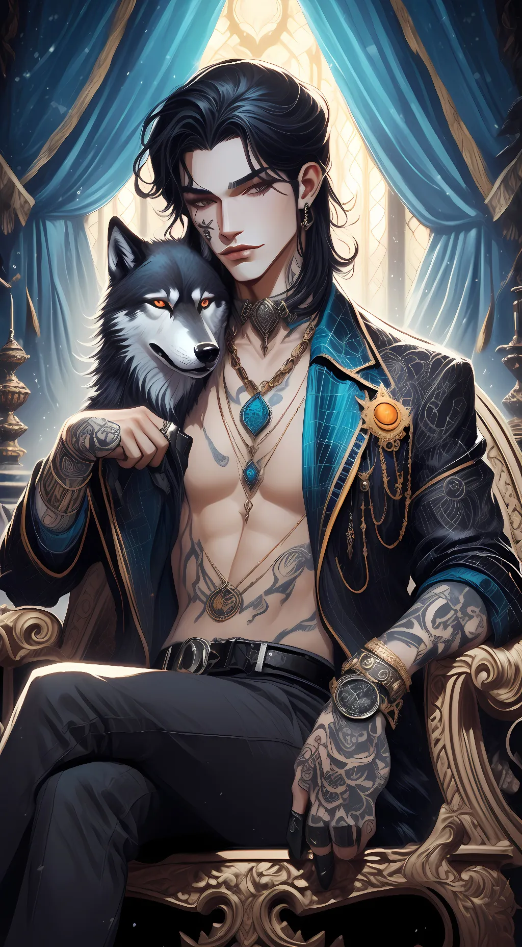 ai character: Sebastian  background