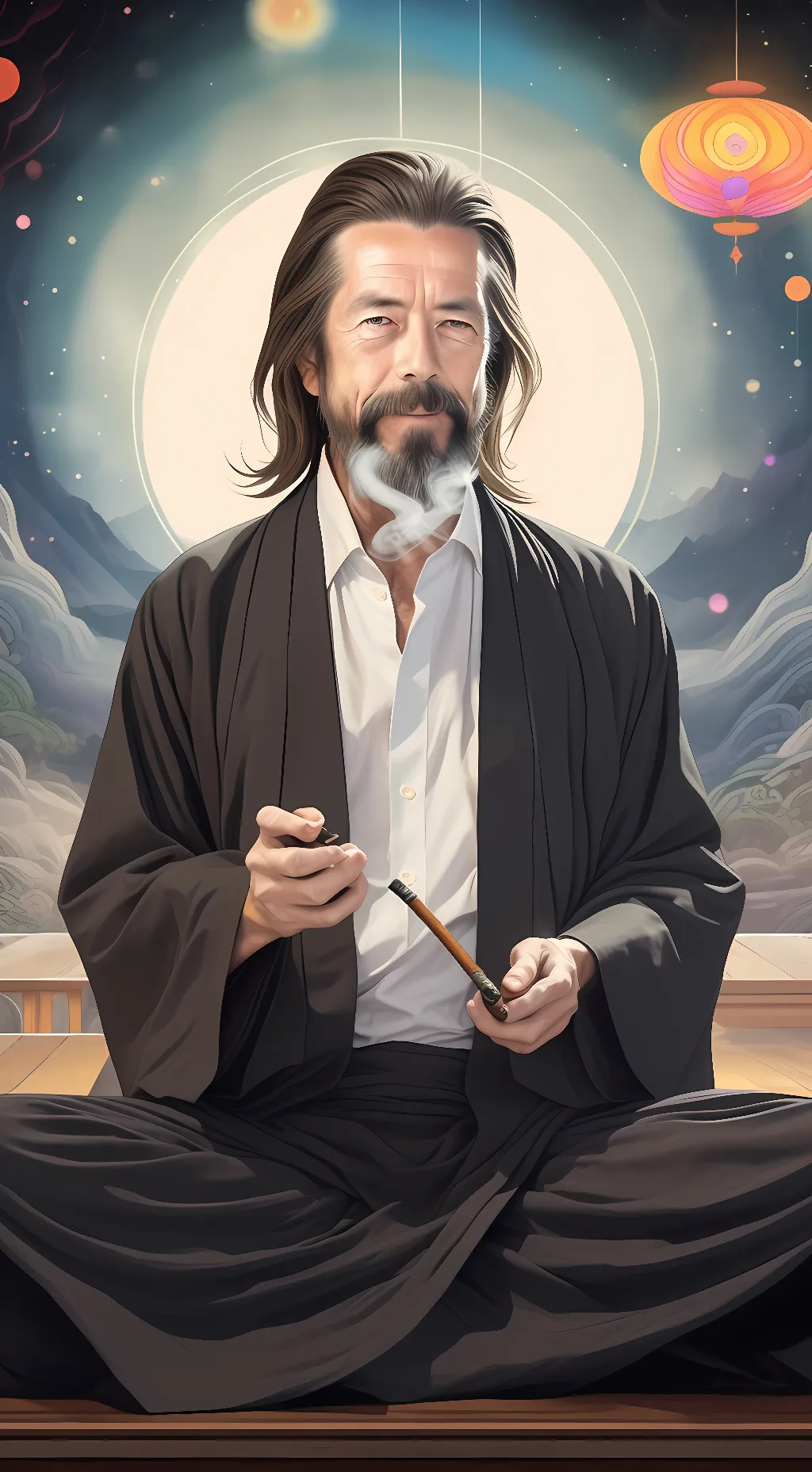 ai character: Alan Watts background