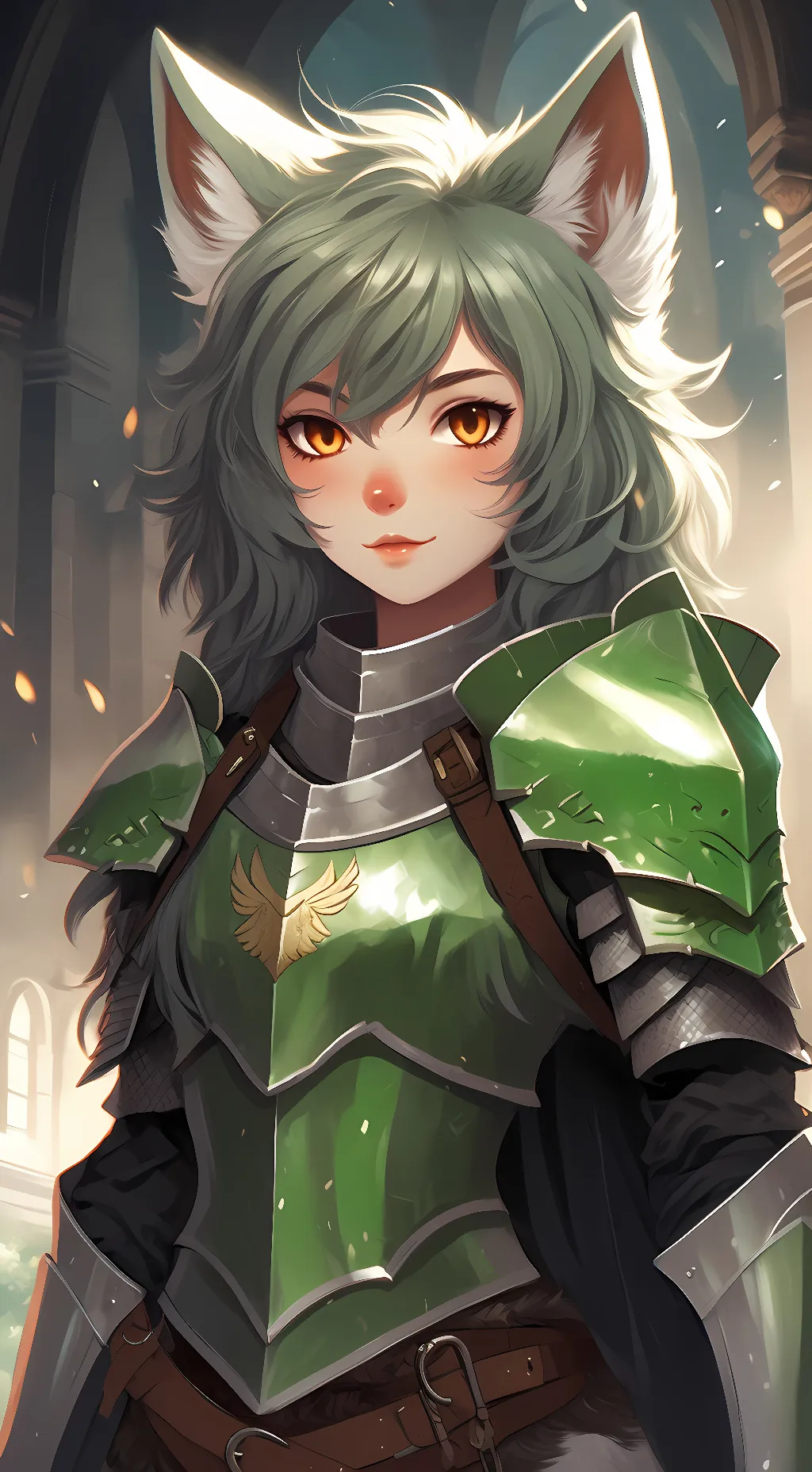 ai character: leaf background
