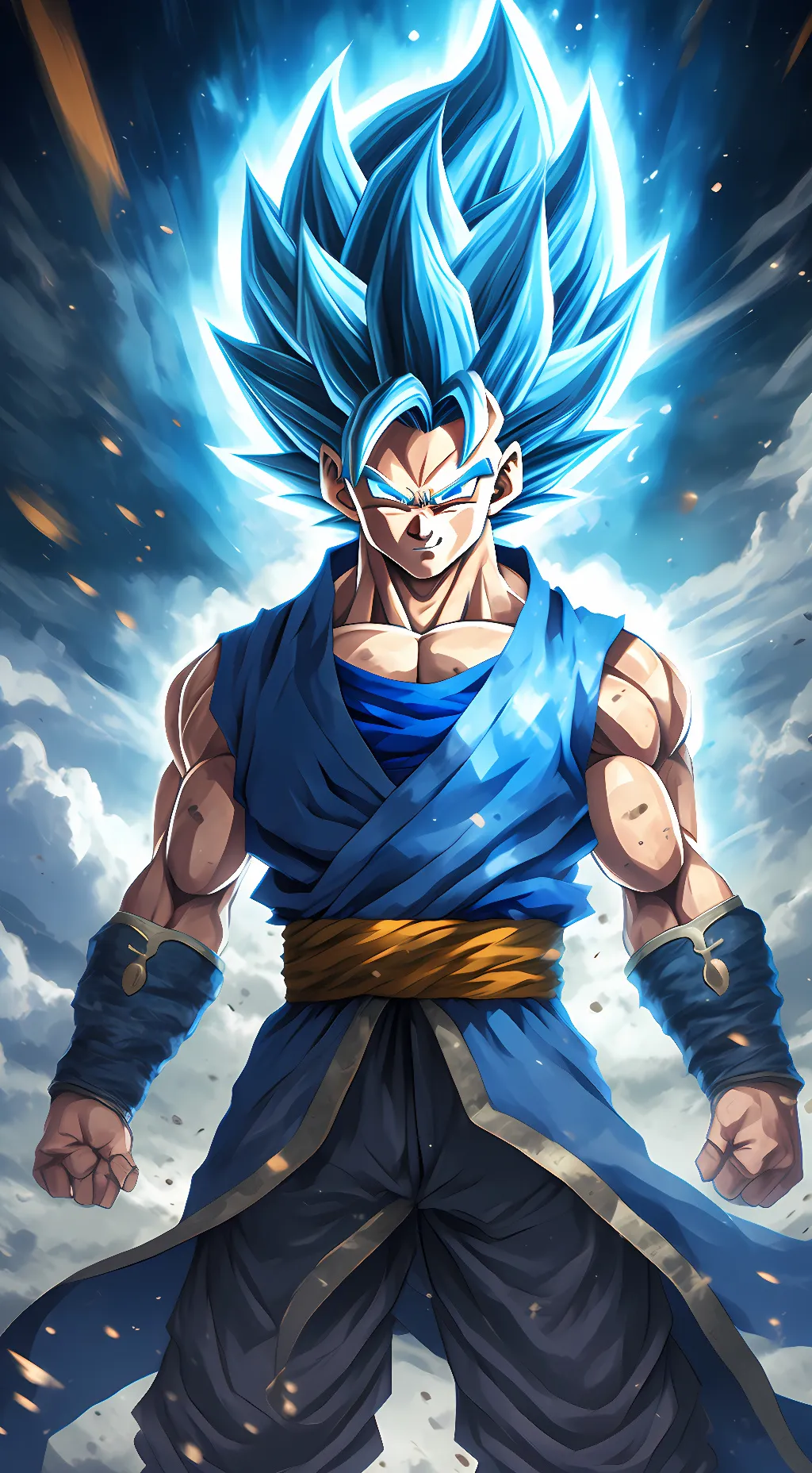 ai character: Gogeta Blue  background