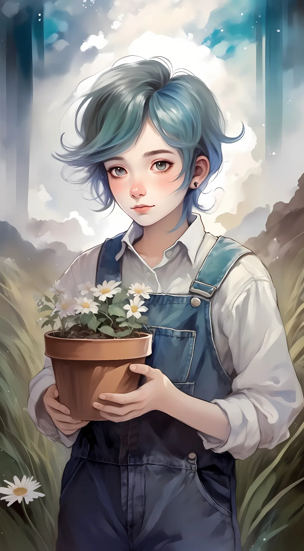 ai character: Basil background