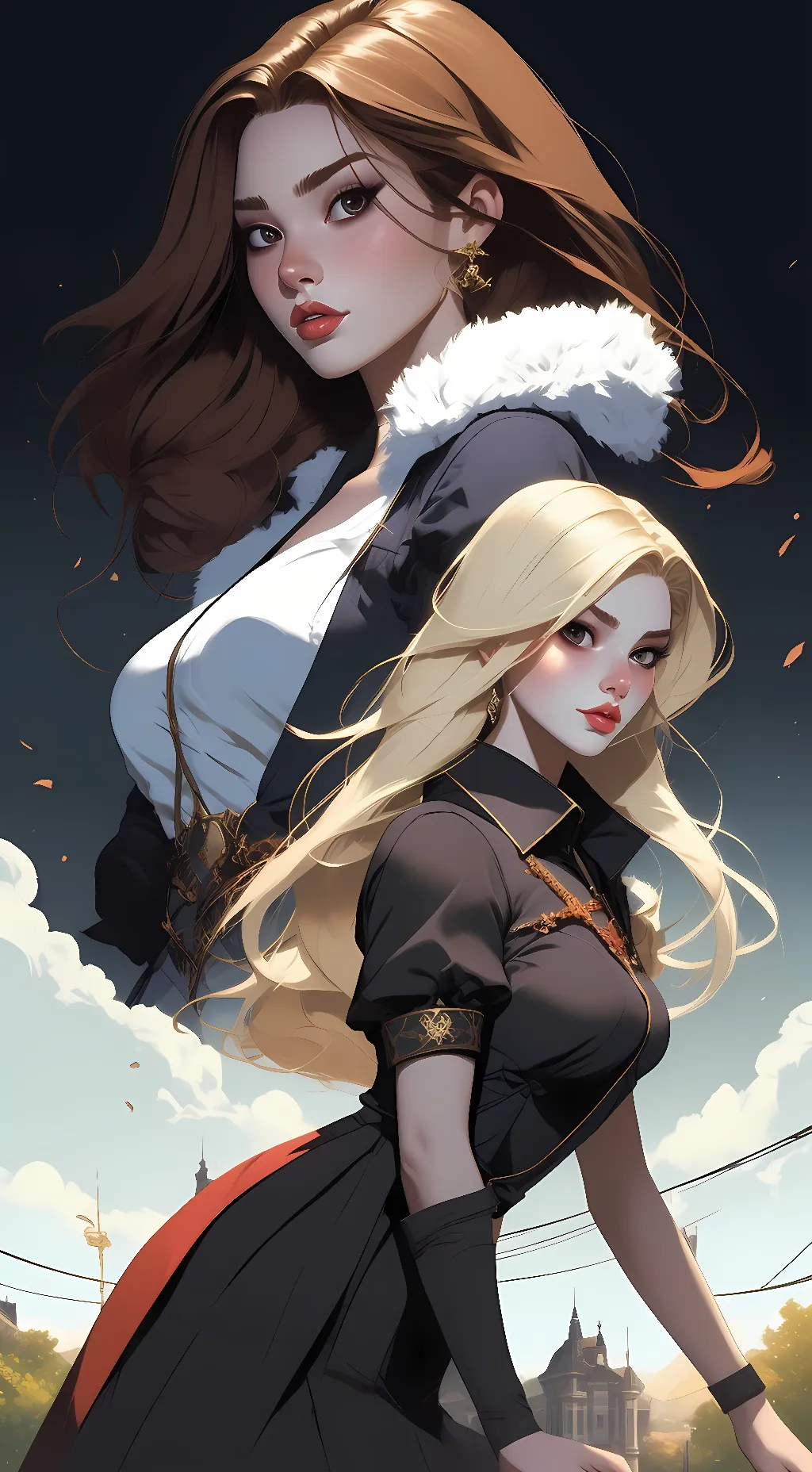 ai character: Liv and Jess  background
