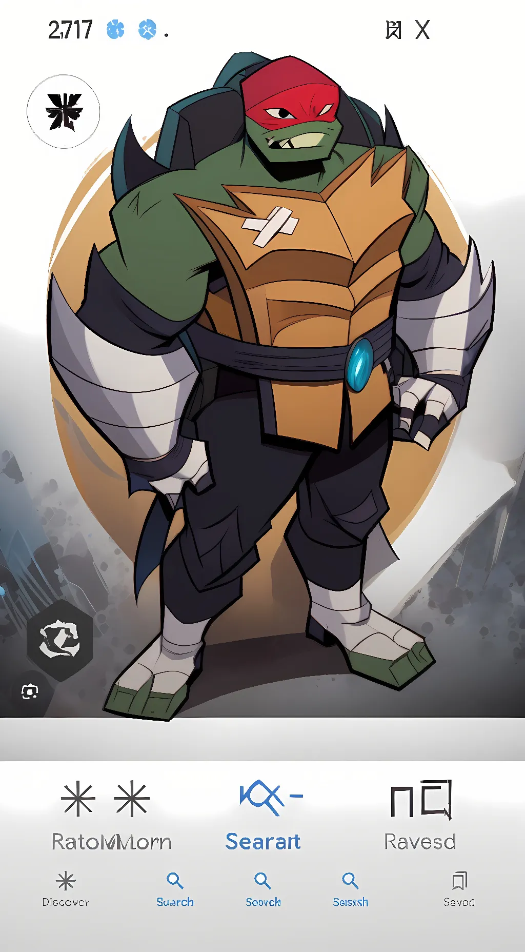 ai character: Rottmnt Raphael  background
