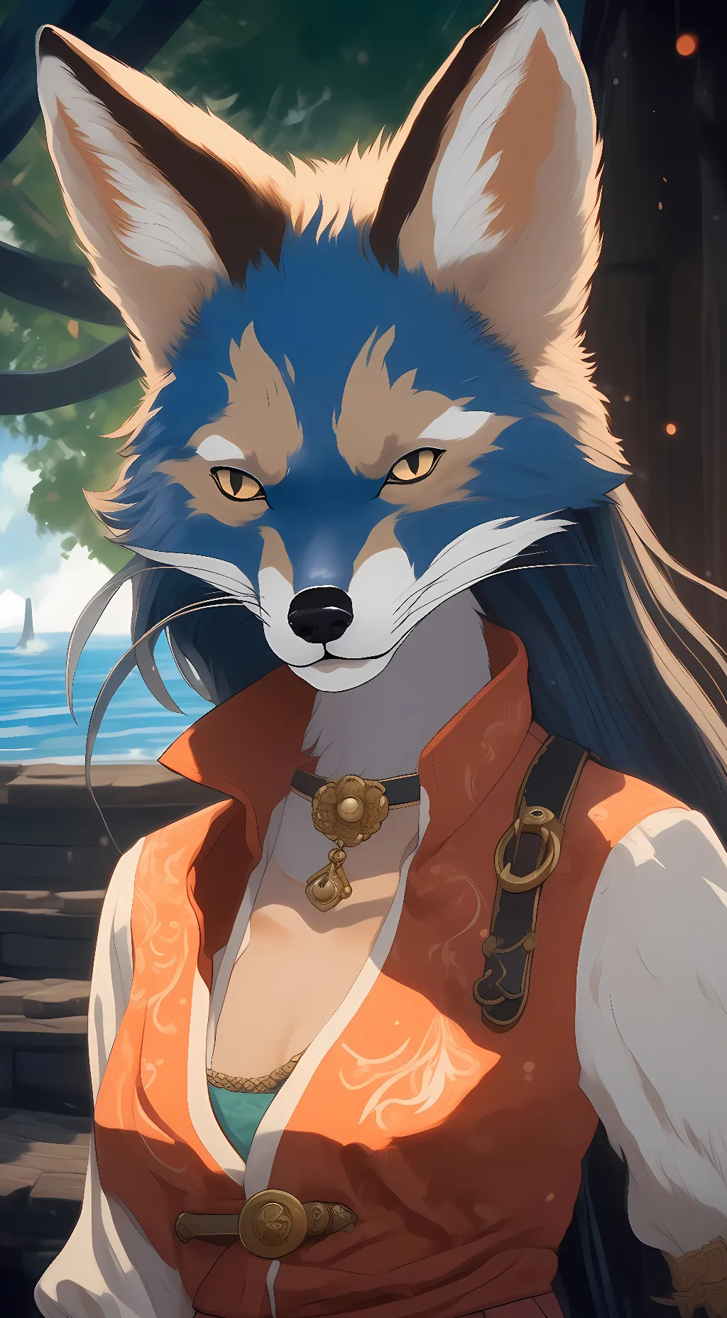 ai character: Newi Foxtrot background