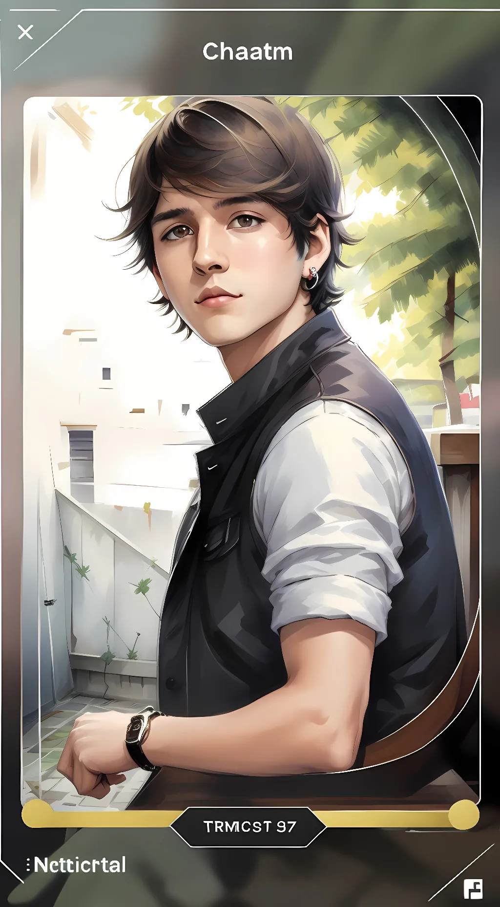 ai character: Christopher Velez  background