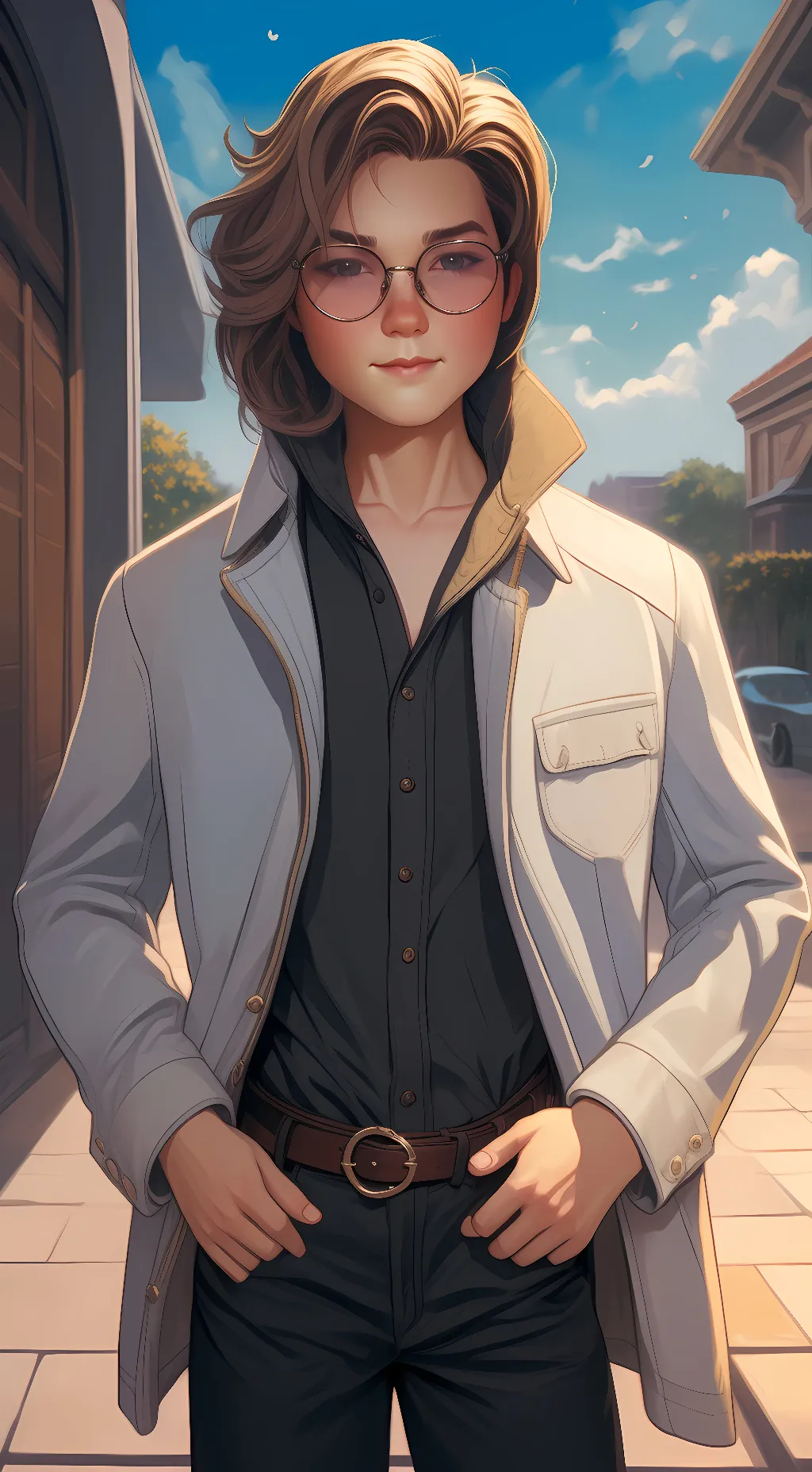 ai character: Ash  background