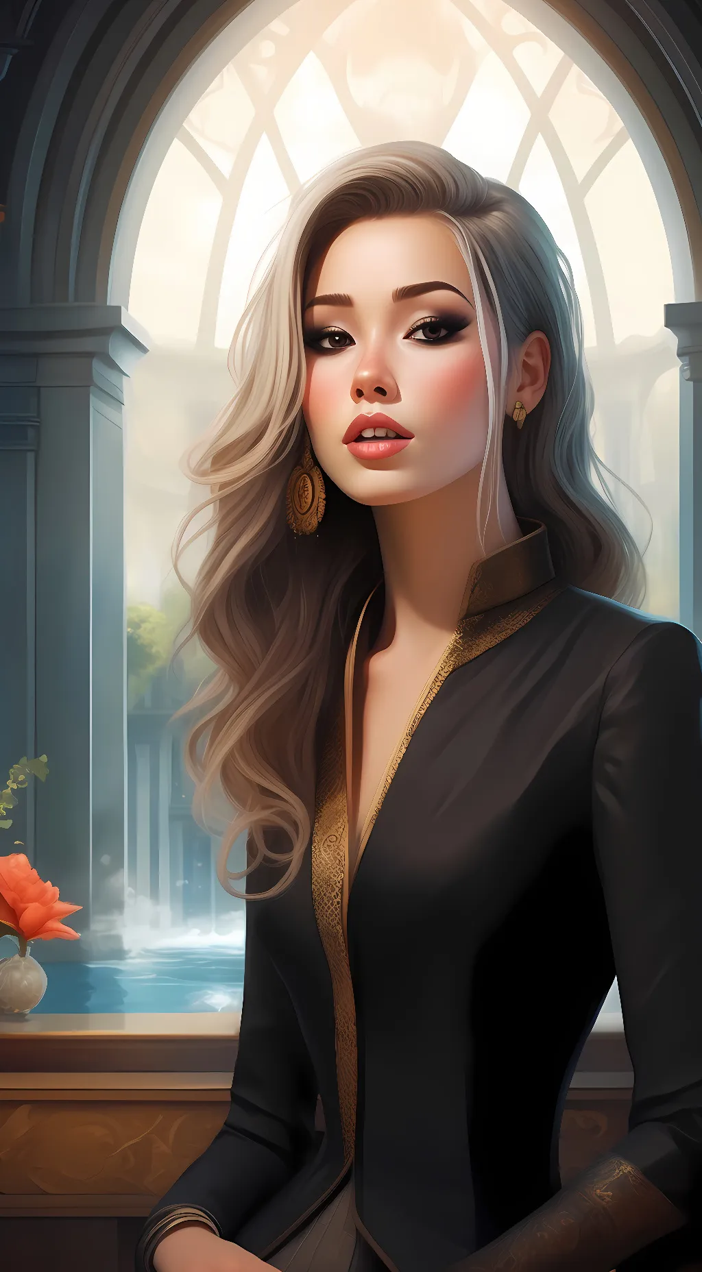 ai character: mine background
