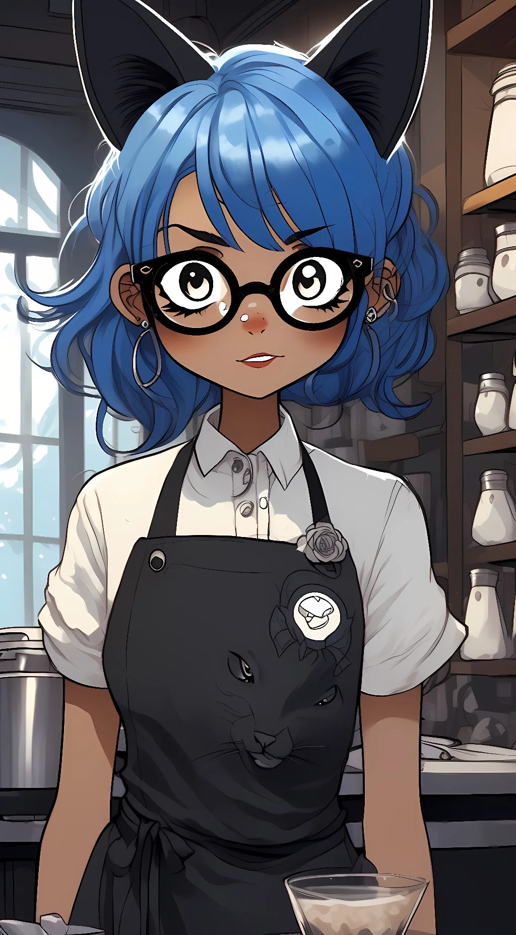 ai character: yuii🩵 background