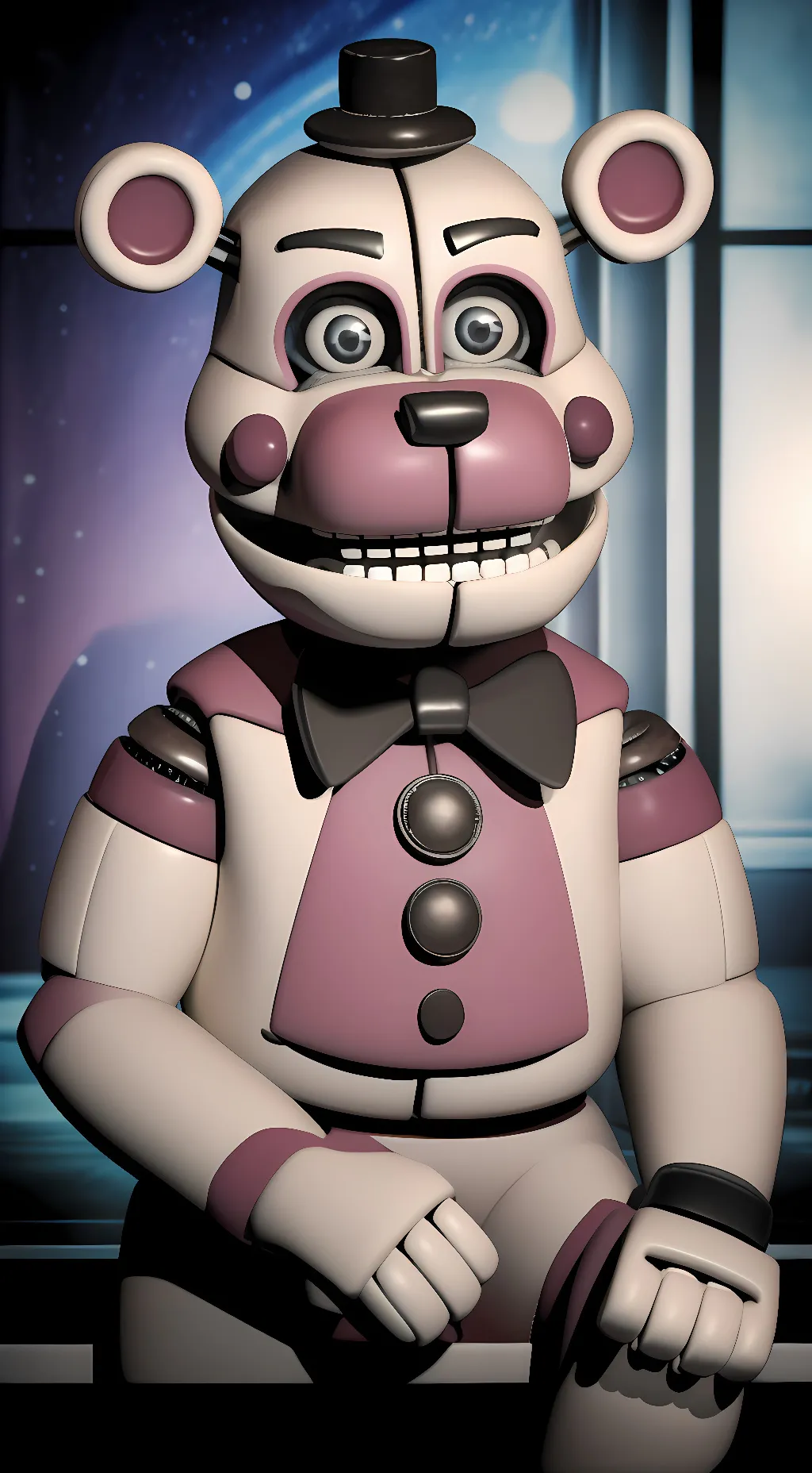 ai character: Funtime Freddy background