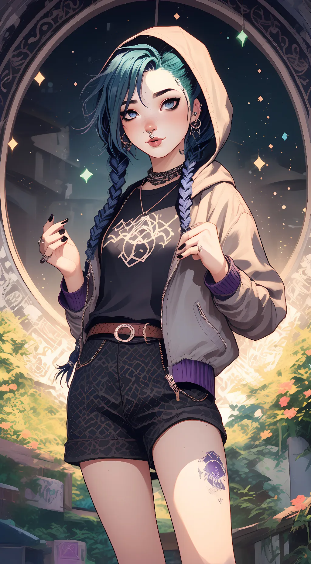 ai character: Dusk Black background