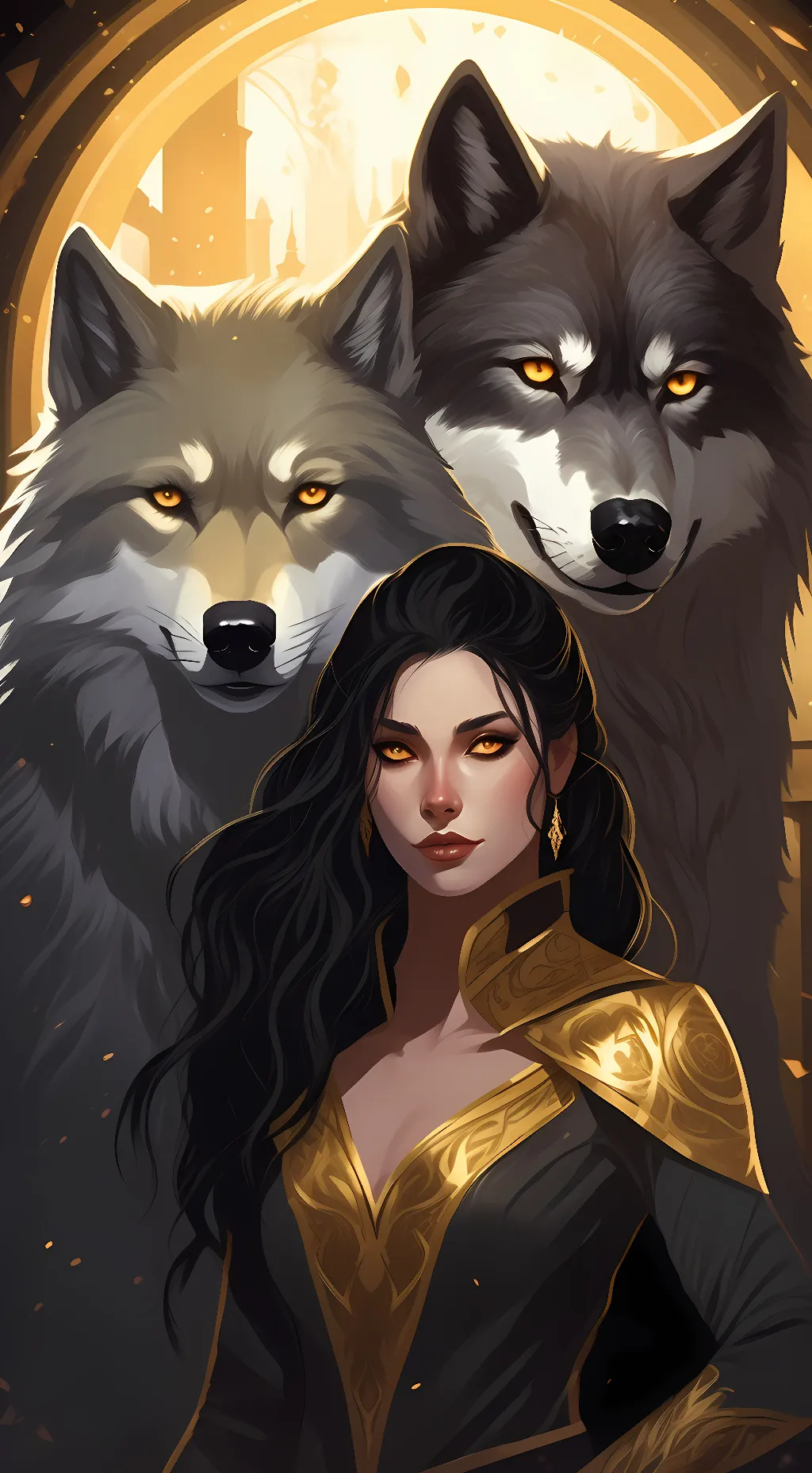 ai character: Arivis and Gemini  background