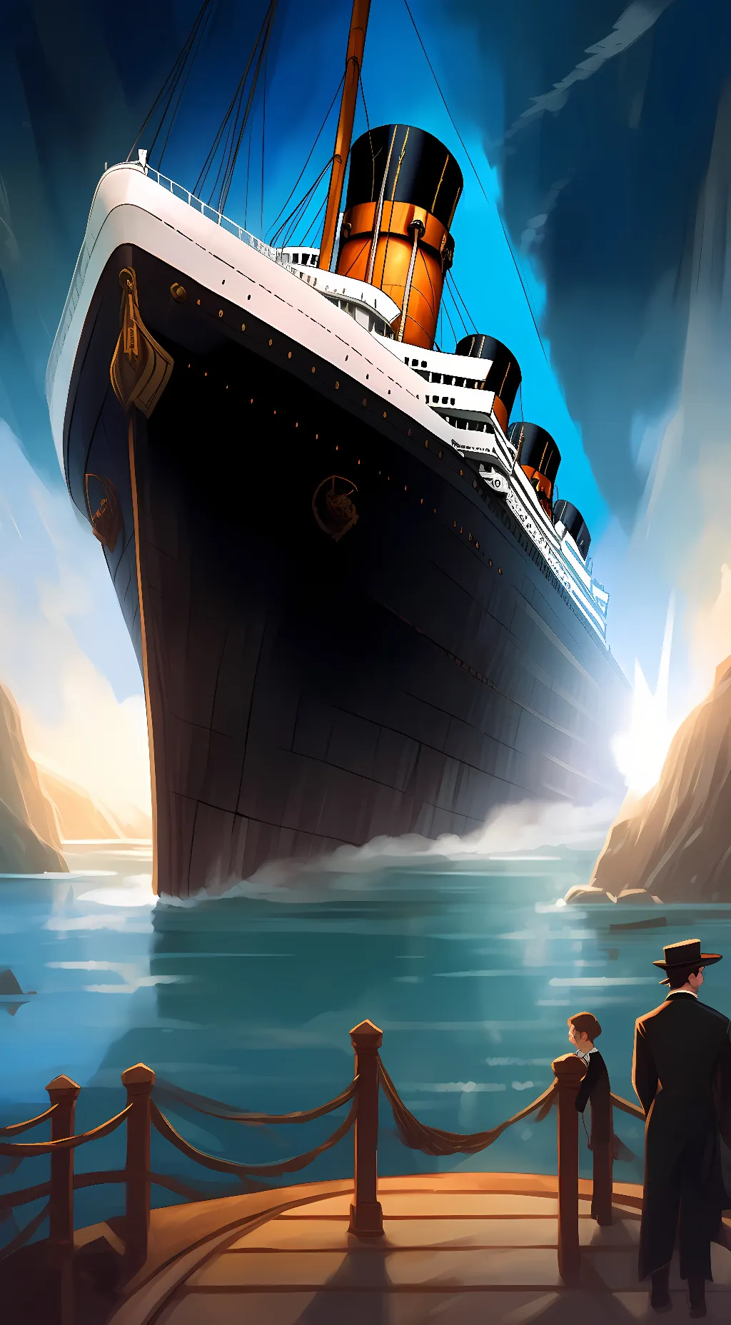 ai character: Titanic  background