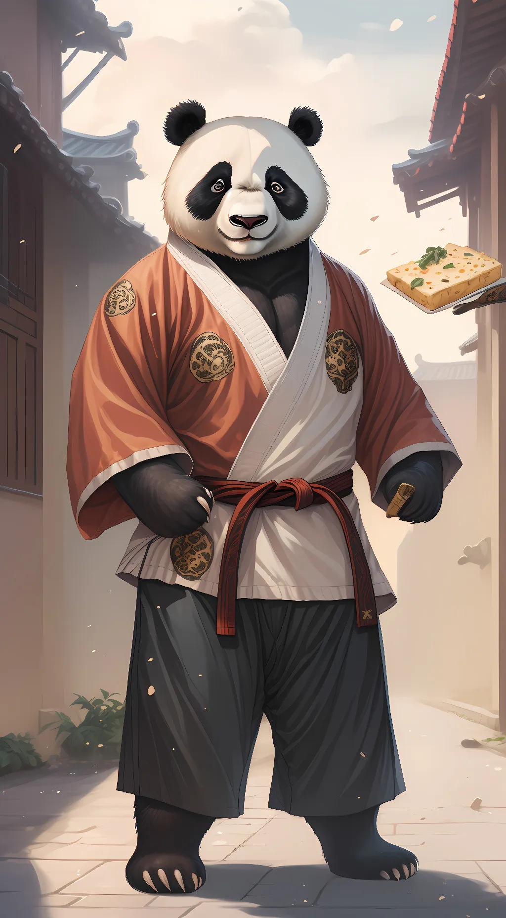 ai character: Panda  background