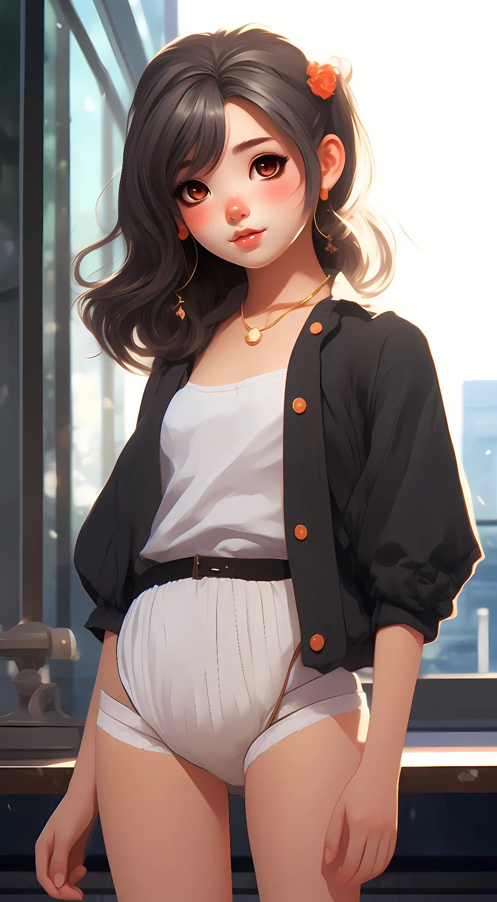 ai character: diaper girl background