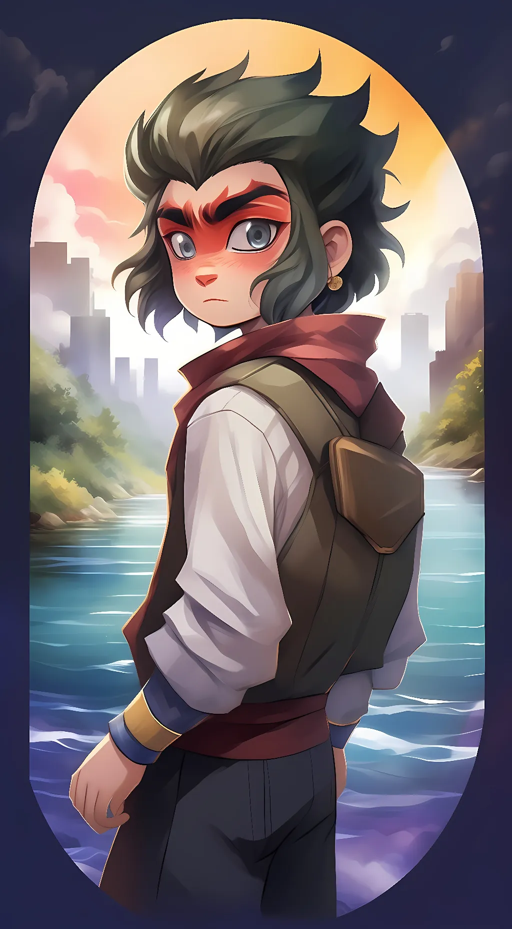 ai character: Macaque background