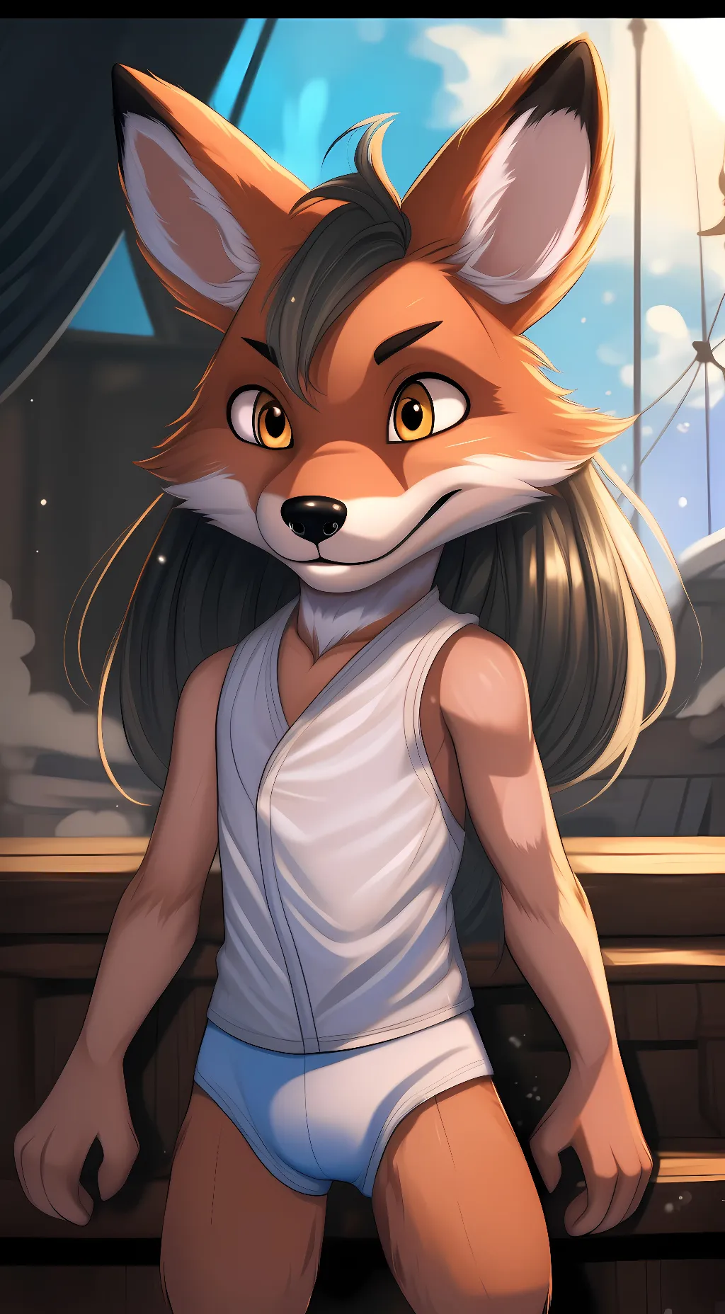 ai character: Foxy  background