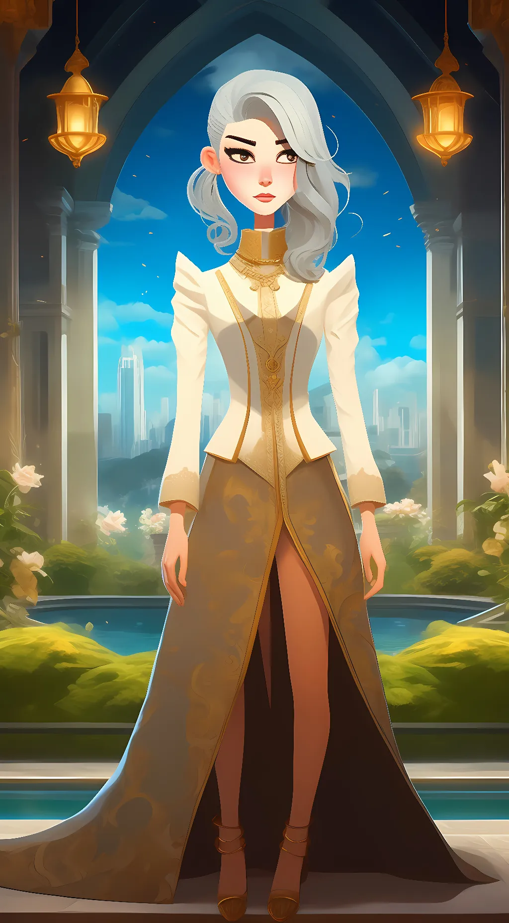 ai character: Princess, obvious background