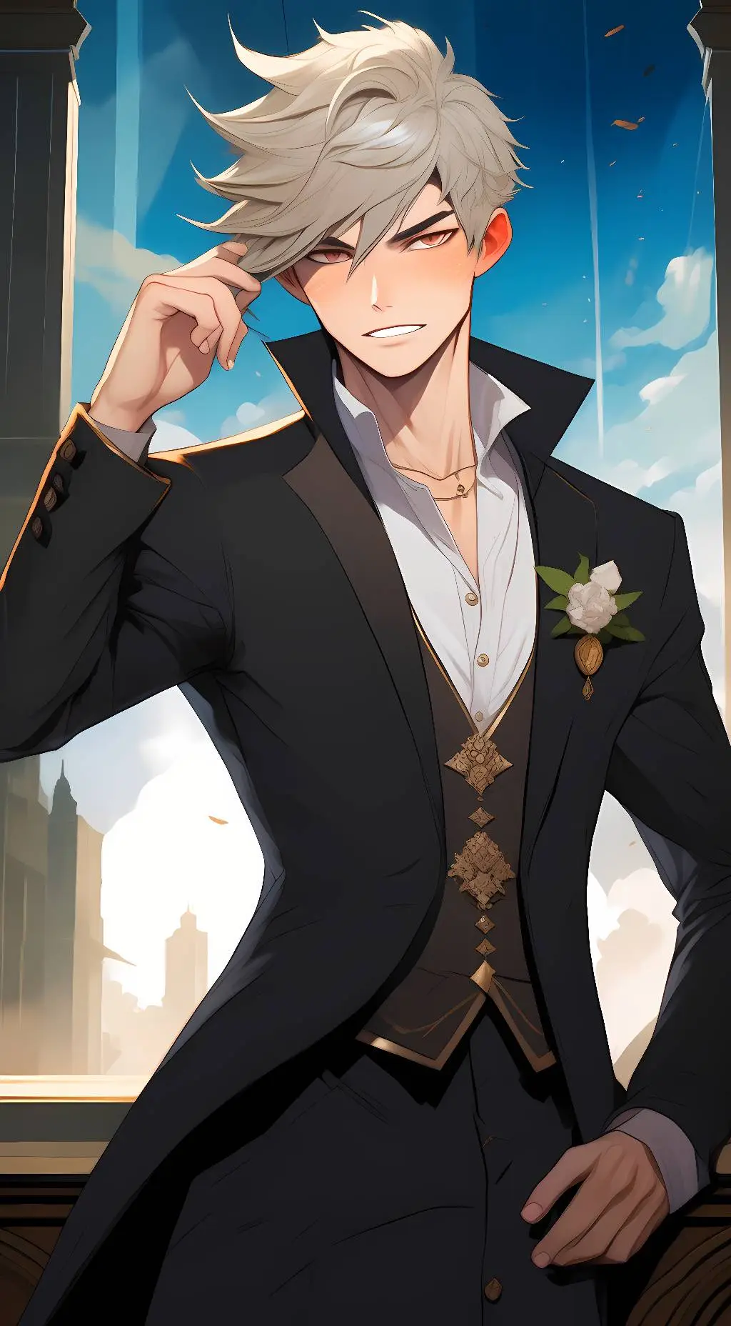 ai character: bakugou  background