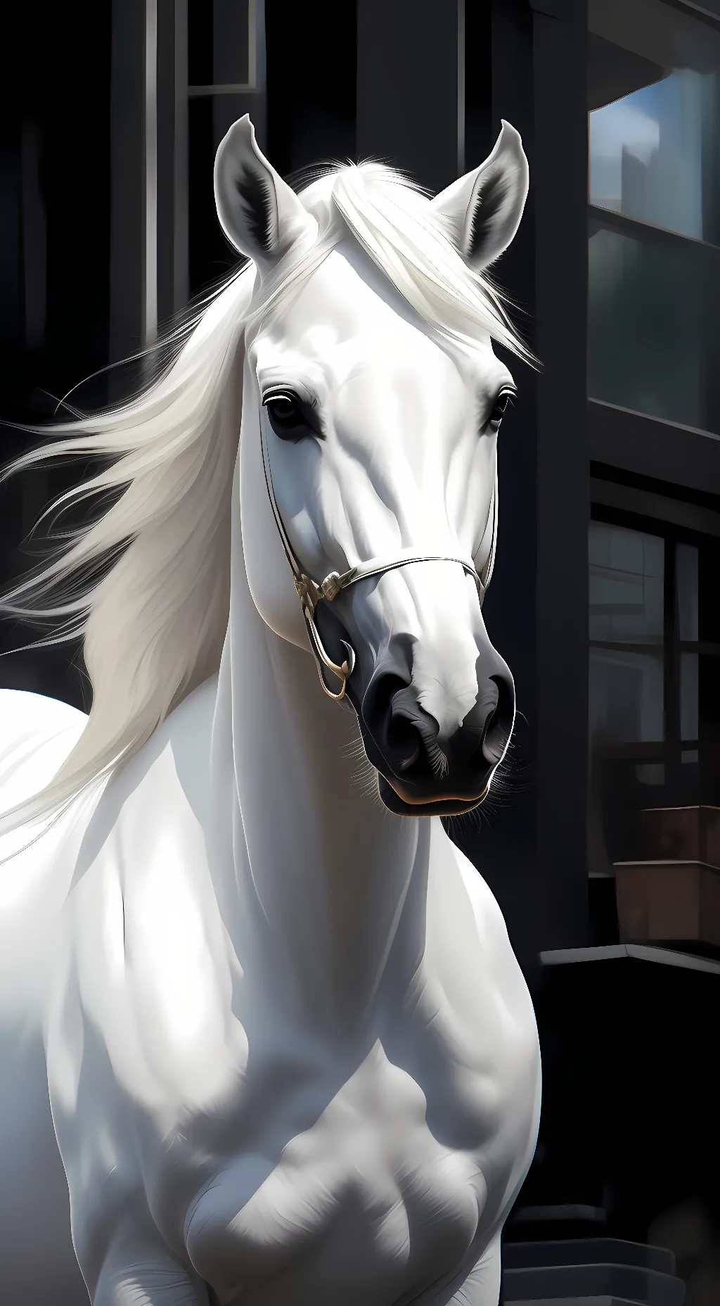 ai character: Moonlight background