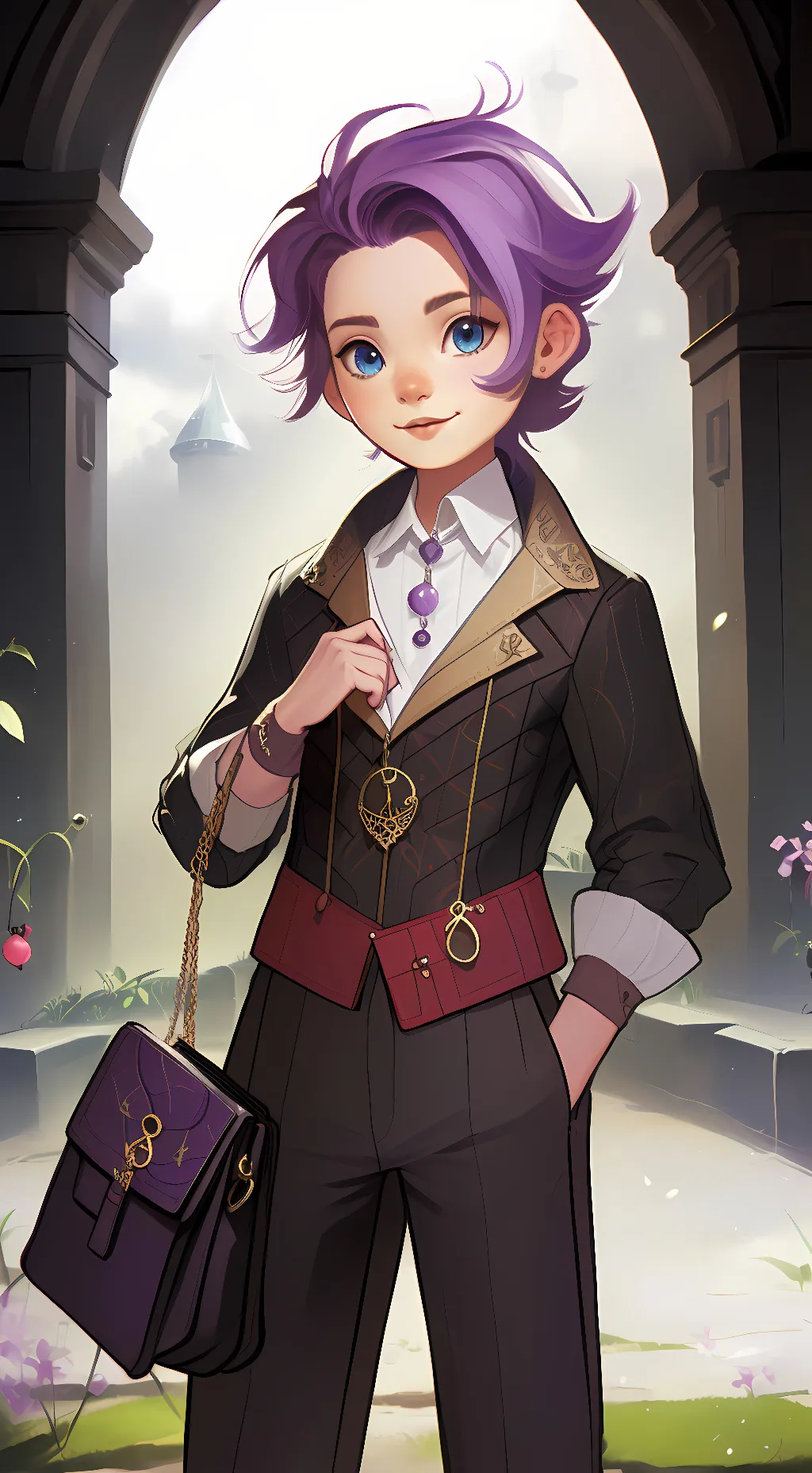 ai character: Tinky winky background