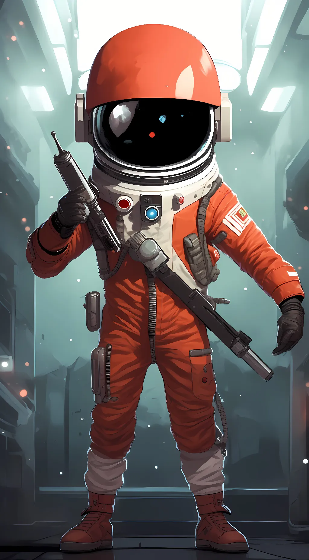 ai character: The red imposter background