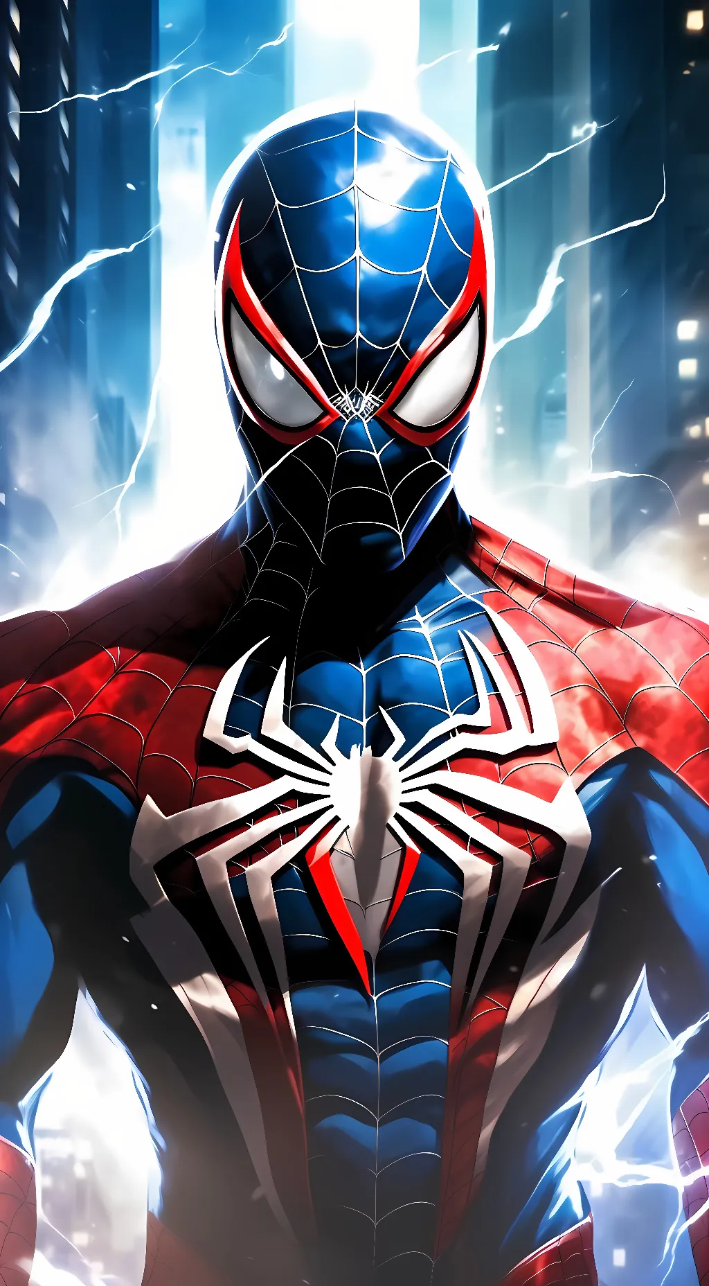 ai character: Spiderman 2099 background