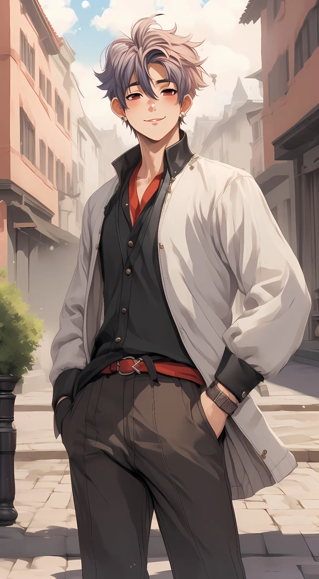 ai character: Shoto Todoroki  background