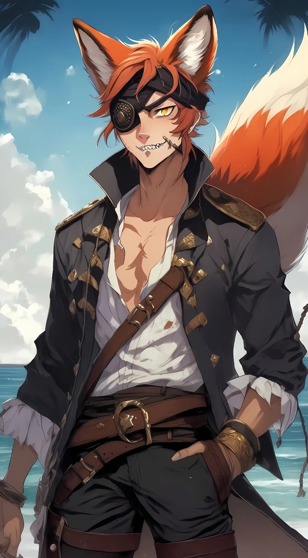 ai character: Foxy background