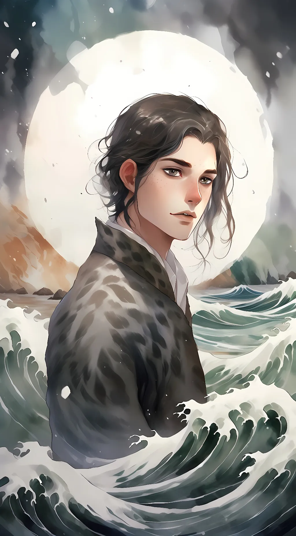 ai character: Rónán the Selkie background