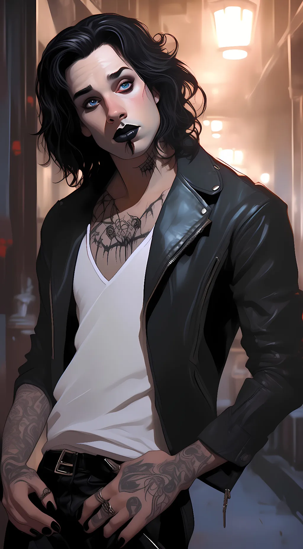ai character: Damien  background