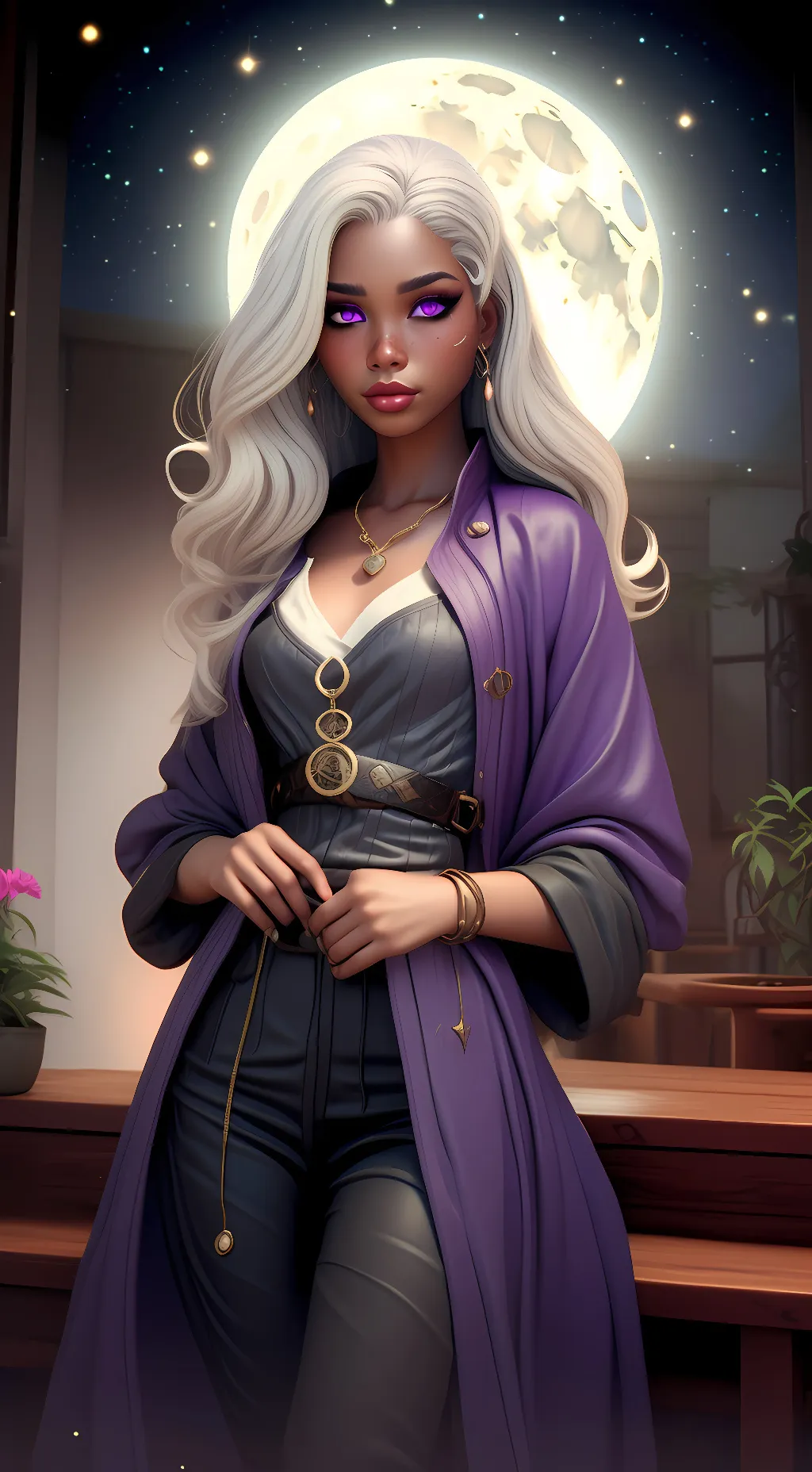 ai character: luna🌙 background